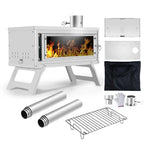 Portable Wood Burning Camping Stove – Foldable Secondary Combustion Chimney