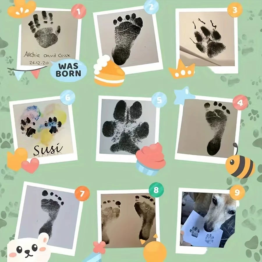 Paw Print Inkless Impression Kit – Clean Touch Keepsake for Pet Owners