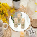 Acrylic Round Mirror Trays – 8 Inch Circle Candle Plates for Wedding Decor