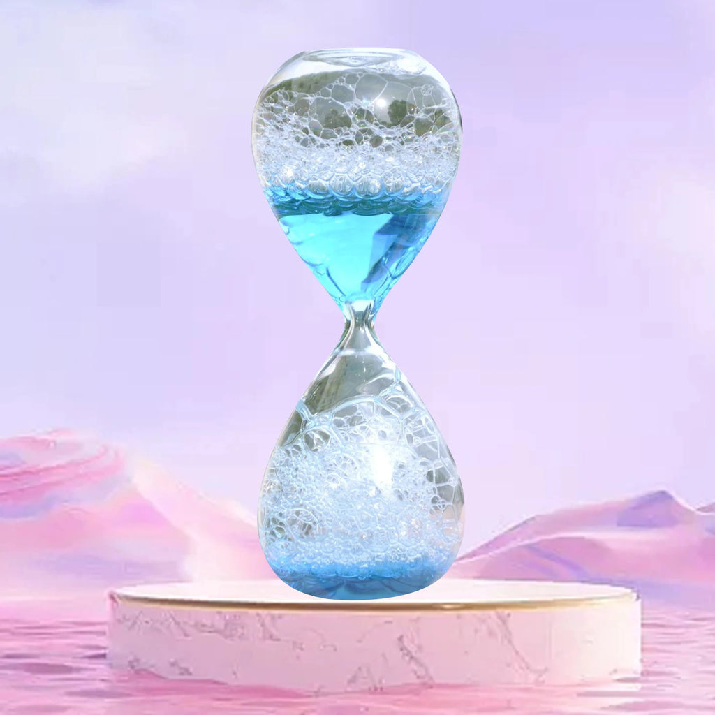 Crystal Singing Hourglass – Decorative Bubbling Timer for Home Office Decor