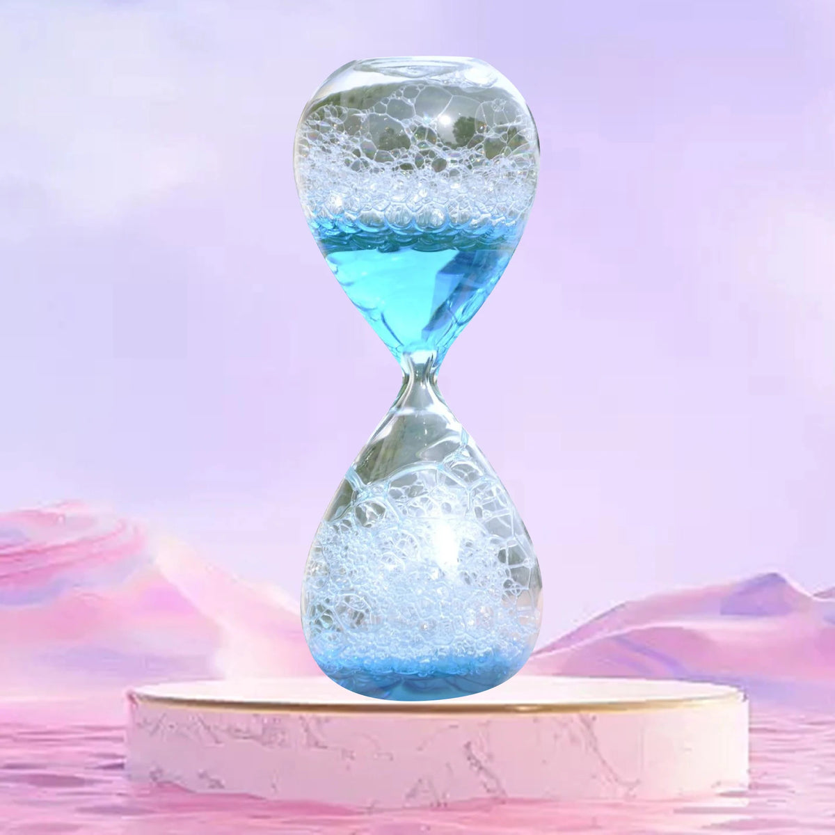 Crystal Singing Hourglass – Decorative Bubbling Timer for Home Office Decor