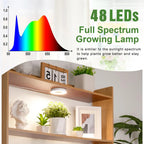 Full Spectrum Halo LED Grow Light – Dimmable Timer Lamp for Indoor Plants