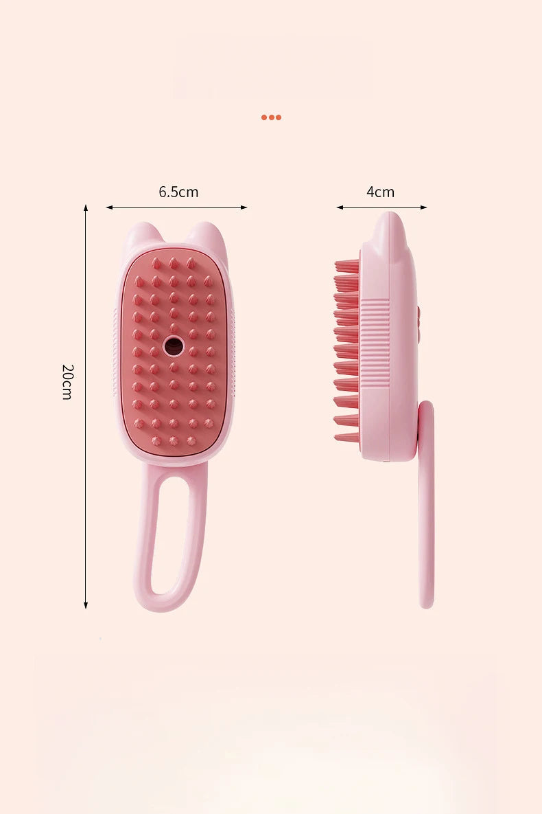 3-in-1 Pet Steam Grooming Brush – Electric Spray Comb for Dog and Cat Shedding