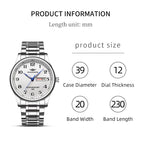 Stainless Steel Quartz Watch – Arabic Numerals Calendar for Men Gifts