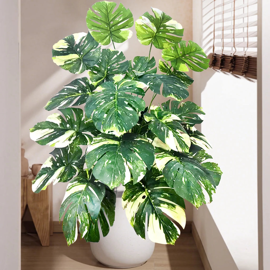 Artificial Monstera Plant – 104cm Plastic Palm Tree for Home Office Decor