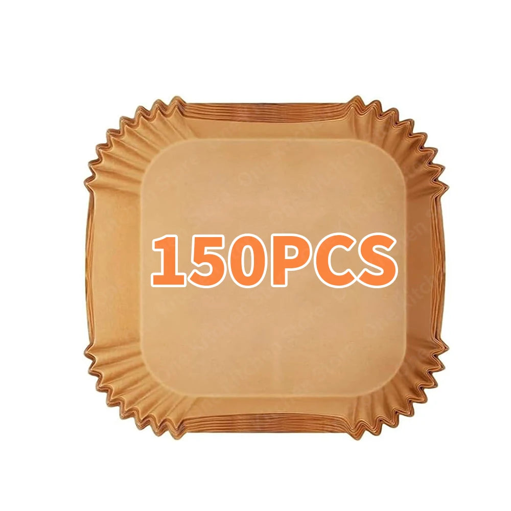 Square Parchment Paper Liners – 23cm Non-Stick Sheets for Air Fryer Roasting