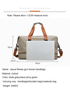 Portable Duffle Gym Bag – Lightweight Fitness Carry-on for Travel and Sports