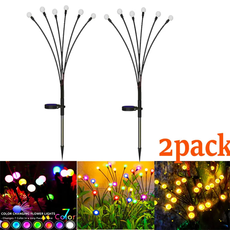 Starburst Solar Firefly Lights – Waterproof LED Lamps for Garden Path Decor
