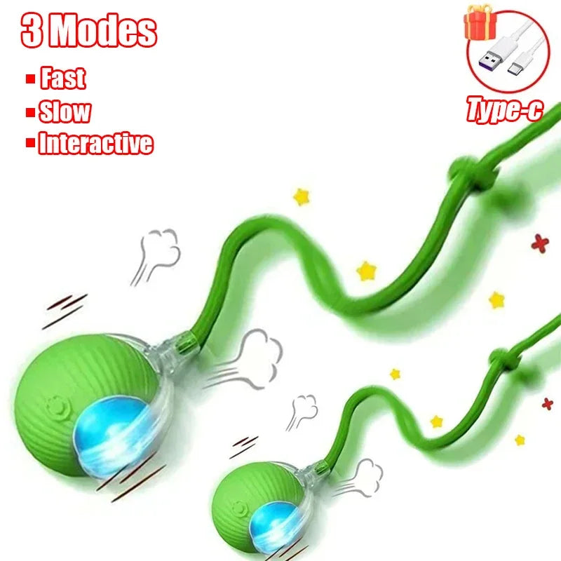 Interactive Rolling Cat Ball – Rechargeable Smart Toy for Pet Training