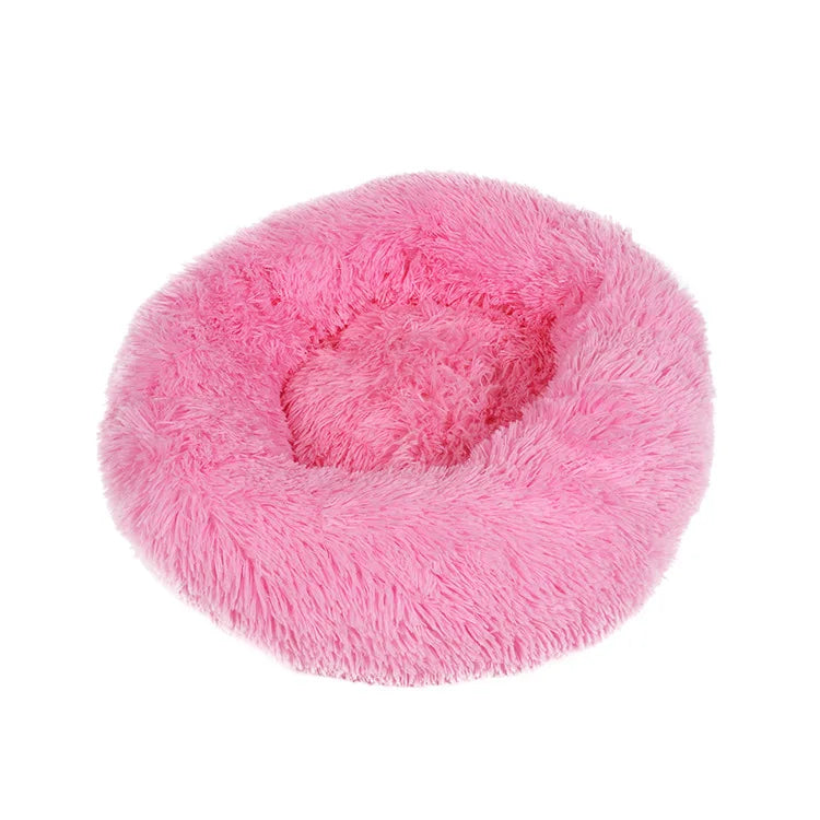 Round Plush Pet Bed – Soft Warm Sleeping Mat for Large Dogs and Cats