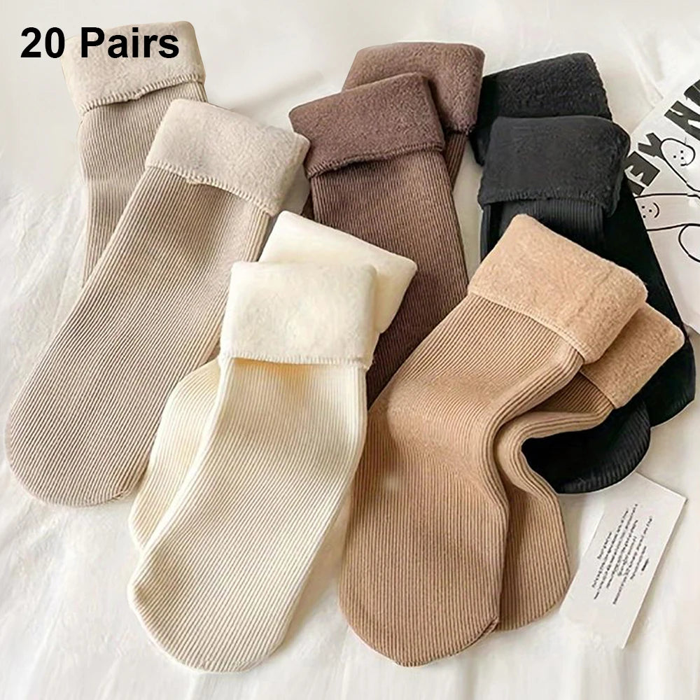 Thermal Cashmere Wool Socks – Thickened Winter Warmth for Snow Boots