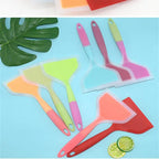 Silicone Non-stick Spatula – Flexible Turner for Omelets and Cooking