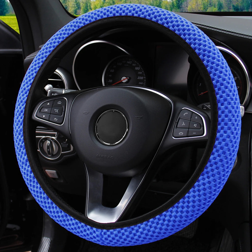 Breathable Mesh Car Steering Wheel Cover – Comfortable Grip for Women