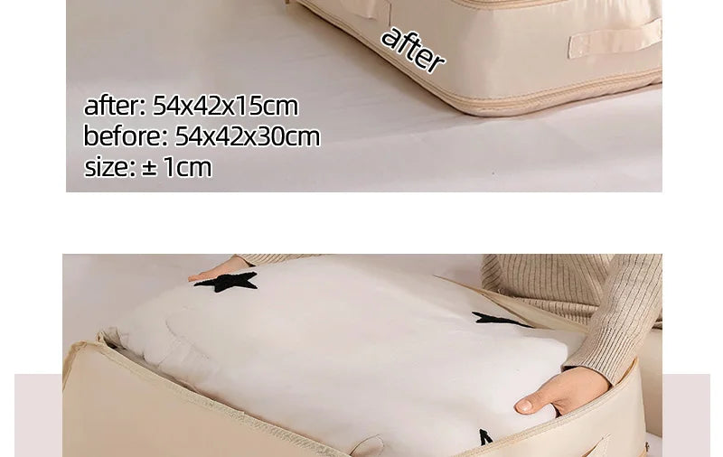 Compression Storage Bags – Double Zipper Space Saver for Bedding and Travel