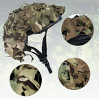 3D Camo Mesh Helmet Cover – Laser Cut Leaf Accessory for Airsoft and Hunting