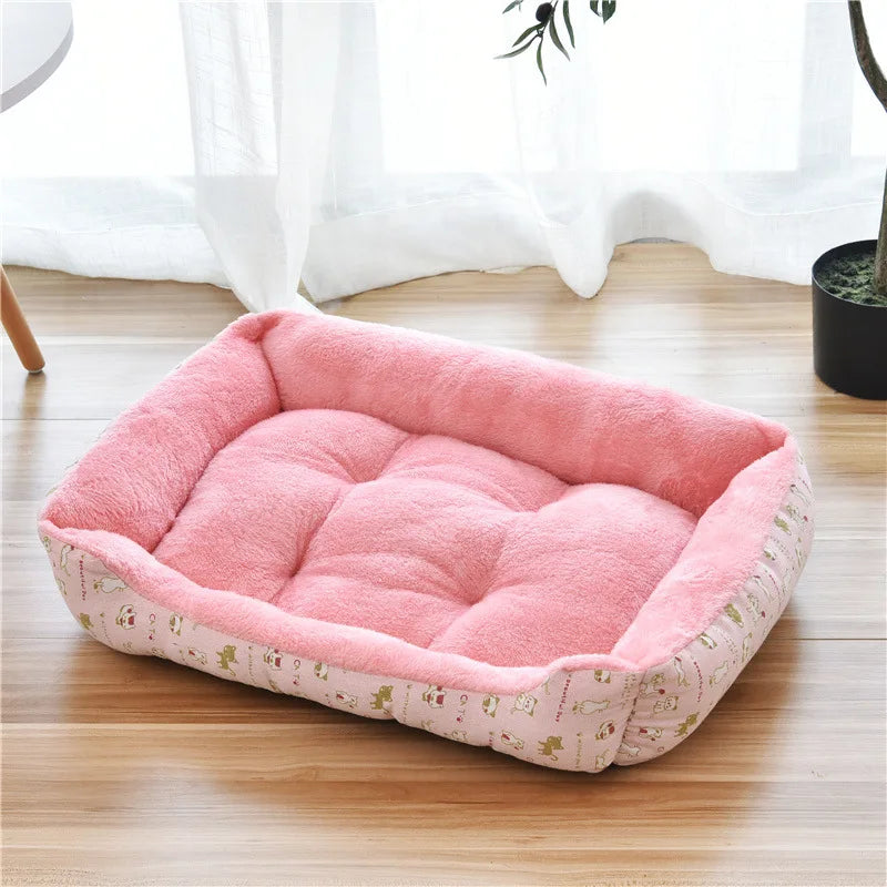 Large Square Dog Bed – Warm Soft Nest for Small Medium and Large Pets