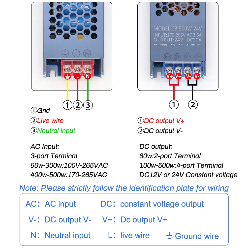 Ultra-Thin LED Power Supply Transformer – DC Voltage Converter for LED Strips