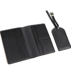 Custom Name Passport Cover Set – Personalized Leather Luggage Tag for Travel