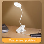 Clip-On LED Desk Lamp – Dimmable Eye-Protection Light for Reading and Study