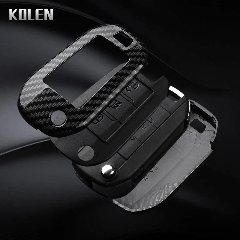 Carbon Fiber Car Key Case – Protective Fob Cover for Peugeot and Citroen