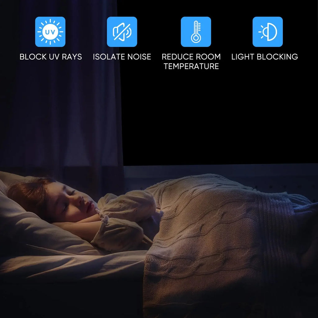 Blackout Window Privacy Film – Light Blocking Tint for Home Bedroom