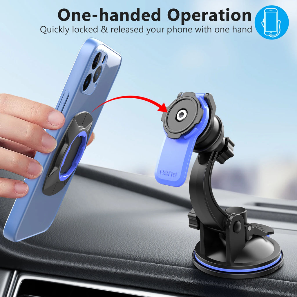 Universal Car Phone Mount – Adjustable Suction and Air Vent for Smartphones
