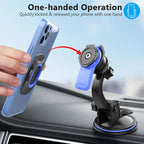 Universal Car Phone Mount – Adjustable Suction and Air Vent for Smartphones