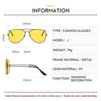 Double Bridge Aviator Sunglasses – Alloy Frame Gradient Lenses for Unisex Fashion