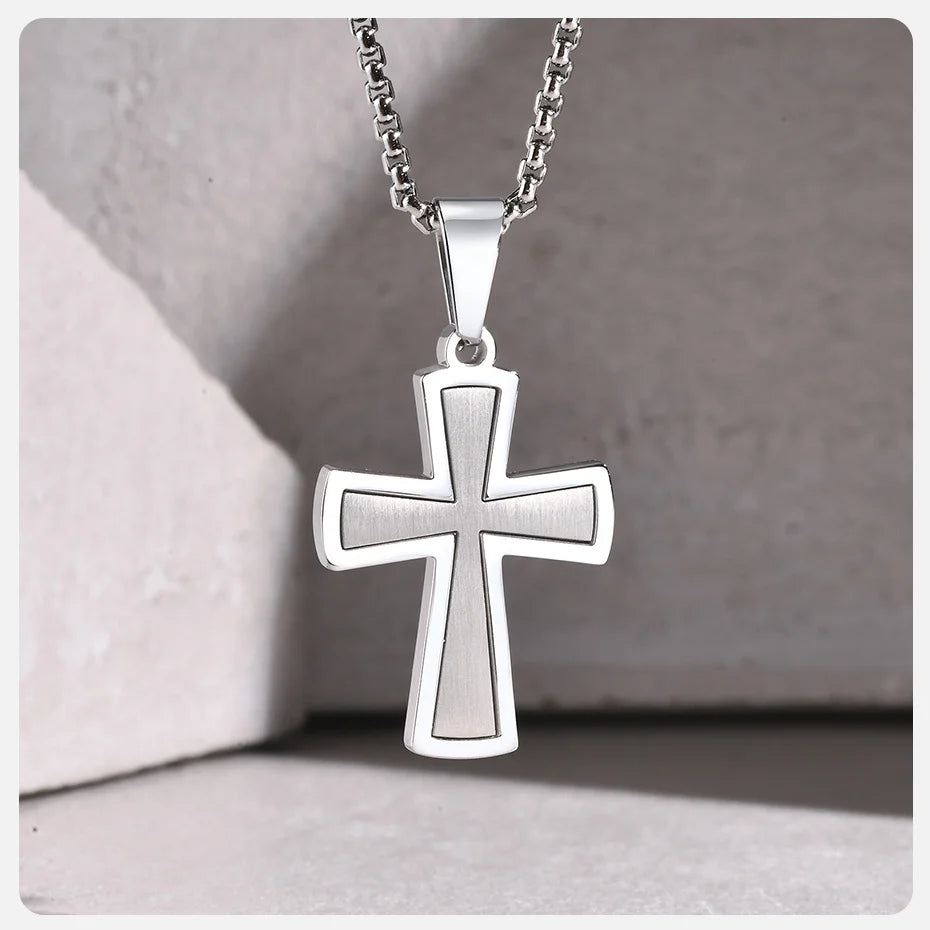 Faith Cross Pendant Necklace – Christian Jewelry for Men and Women