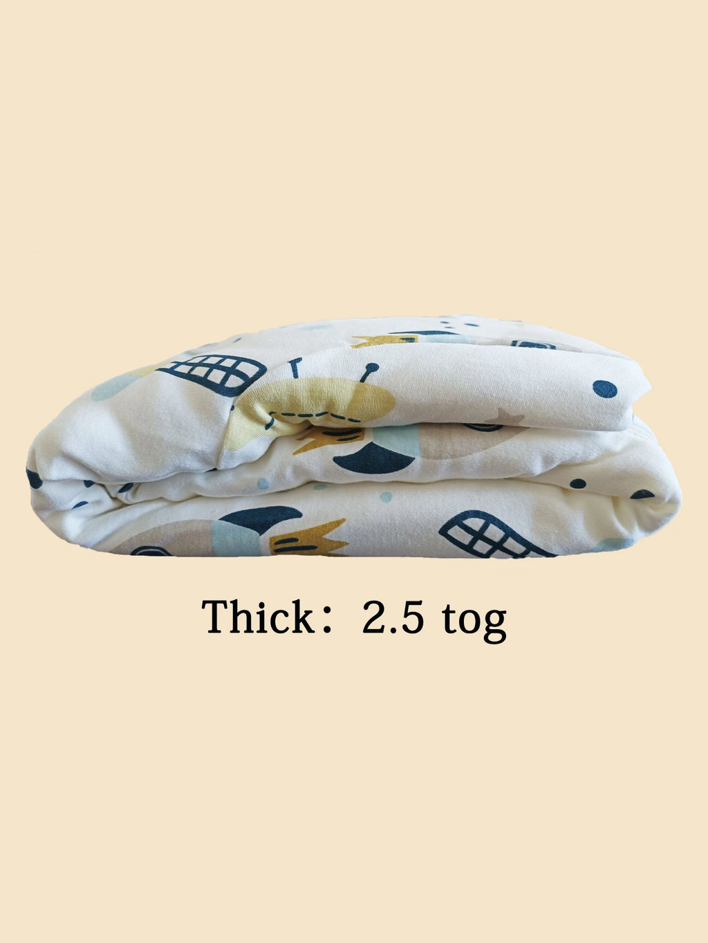 Cotton Split-Leg Sleeping Bag – 2.5Tog Quilted Kids Wearable Blanket for Sleep