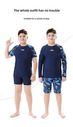 Boys Two-Piece Swimsuit – UV Protection Swimwear for Summer Swimming