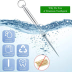 Titanium Pocket Toothpick – Reusable Metal Tool for Camping and Travel