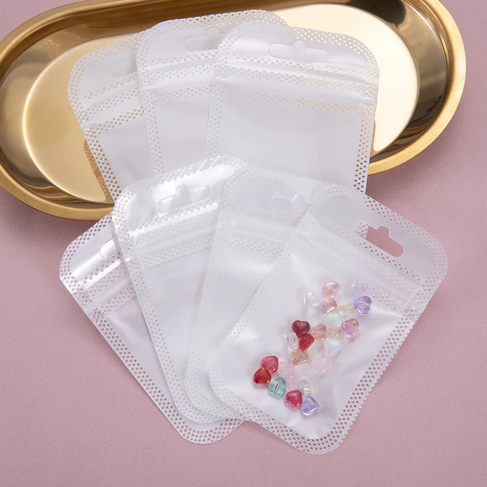 Transparent Zipper Pouches – Pearlescent OPP Bags for Jewelry Packaging