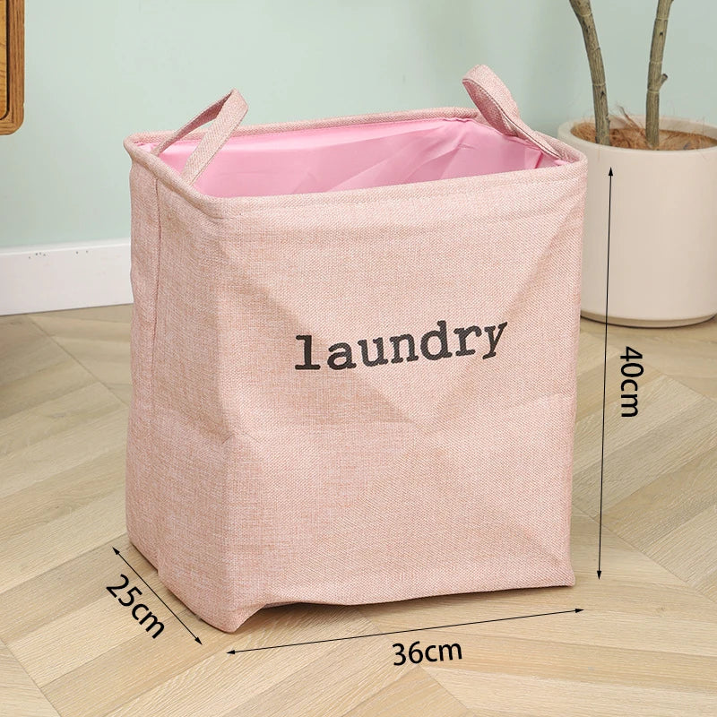 Foldable Jute Laundry Basket – Large Capacity Fabric Storage for Bathroom