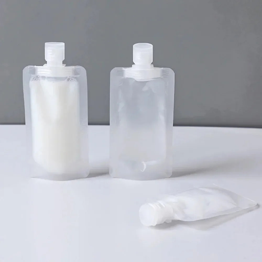 Refillable Travel Squeeze Pouches – Leakproof Toiletry Bags for Liquid Storage
