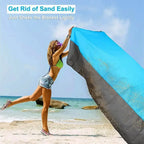 Waterproof Sandproof Beach Blanket – 200x140cm Mat for Outdoor Picnic Travel