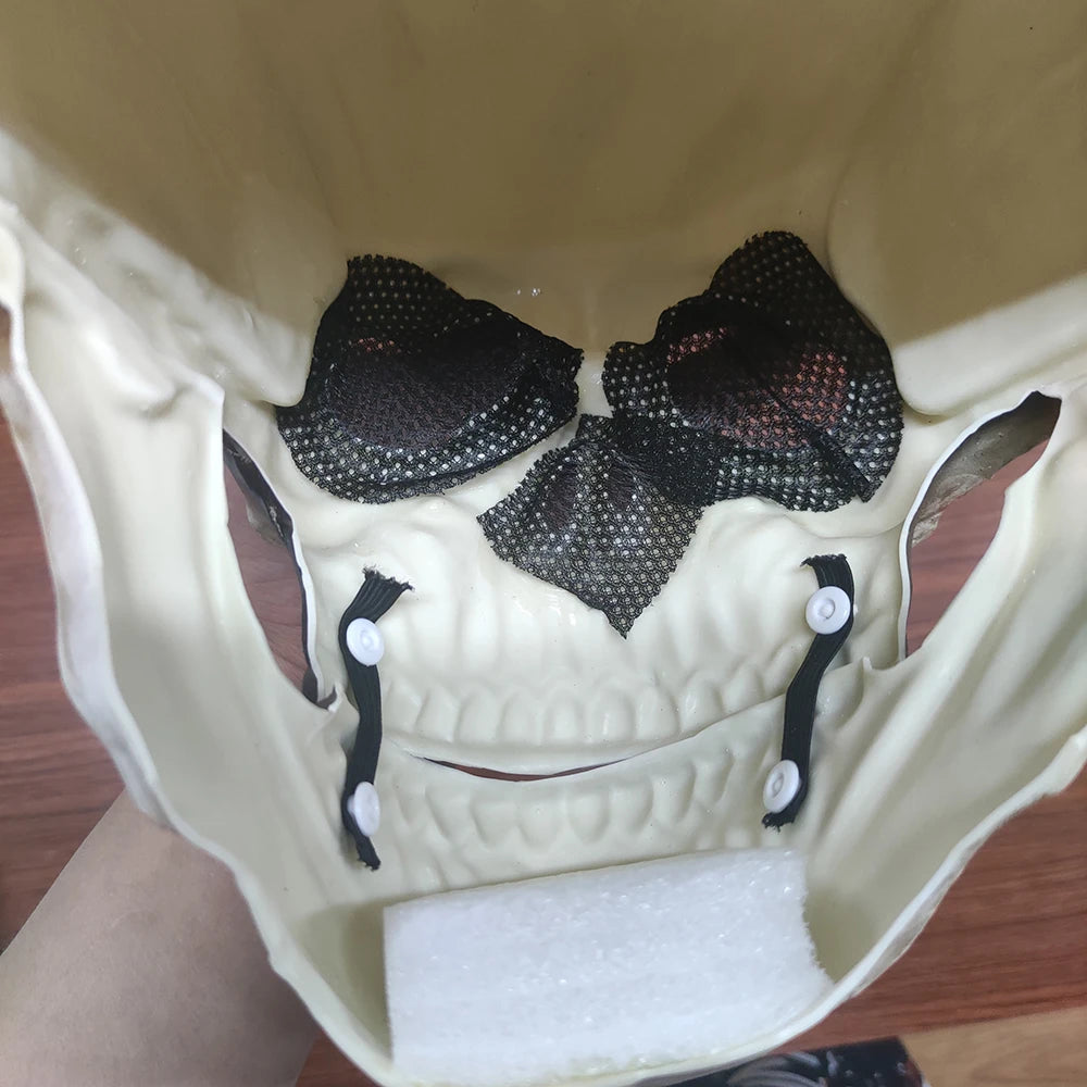 Full Head Skull Mask – Realistic Moveable Jaw for Halloween Cosplay