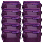 Transparent Mesh Zipper Pouch – Compact Organizer for Travel and Cables