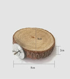 Wooden Pet Perch Platform – Natural Branch Stand for Bird and Hamster Cages