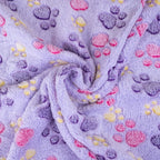 Fleece Pet Blanket – Paw Print Warm Mat for Small to Large Dogs and Cats