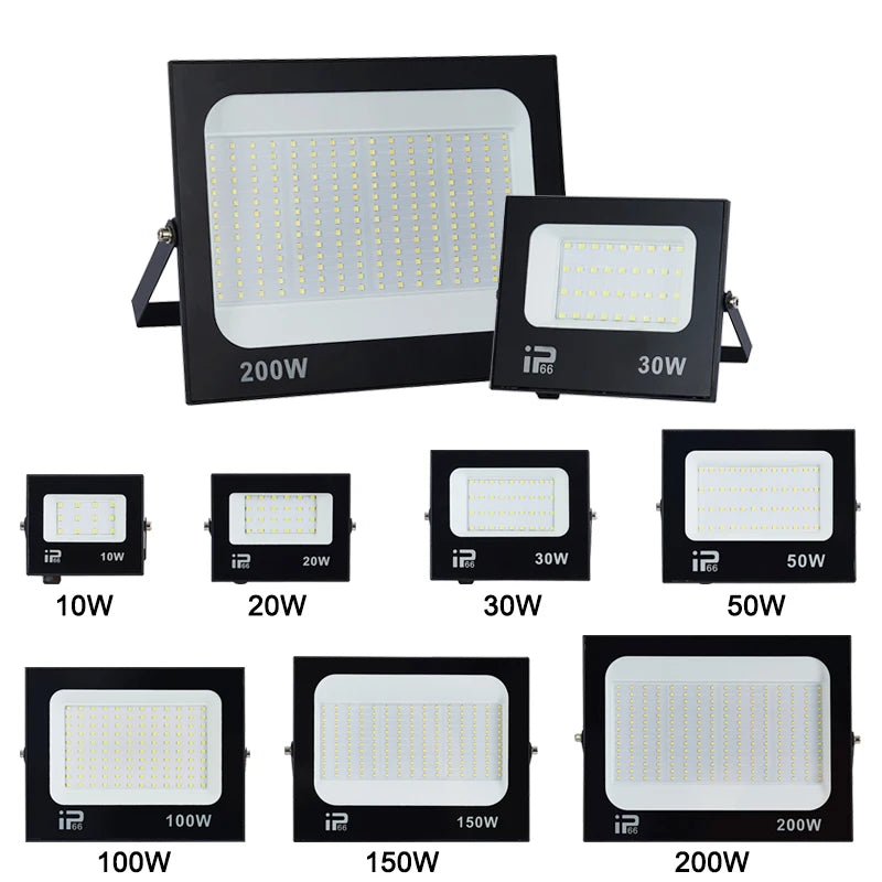 LED Flood Light – IP66 Waterproof Spotlight for Outdoor Garage and Street
