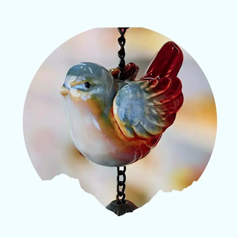 Ceramic Bird Figurines – Porcelain Magpie Sparrow Set for Home Decor