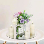 Acrylic Round Mirror Trays – 8 Inch Circle Candle Plates for Wedding Decor