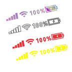 Reflective Wifi Battery Signal Vinyl Decal – Funny Car Decor for Auto Exterior