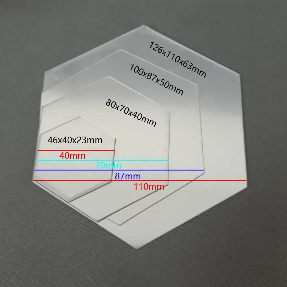Hexagon Acrylic 3D Mirror Wall Stickers – Self-Adhesive Decor for Home