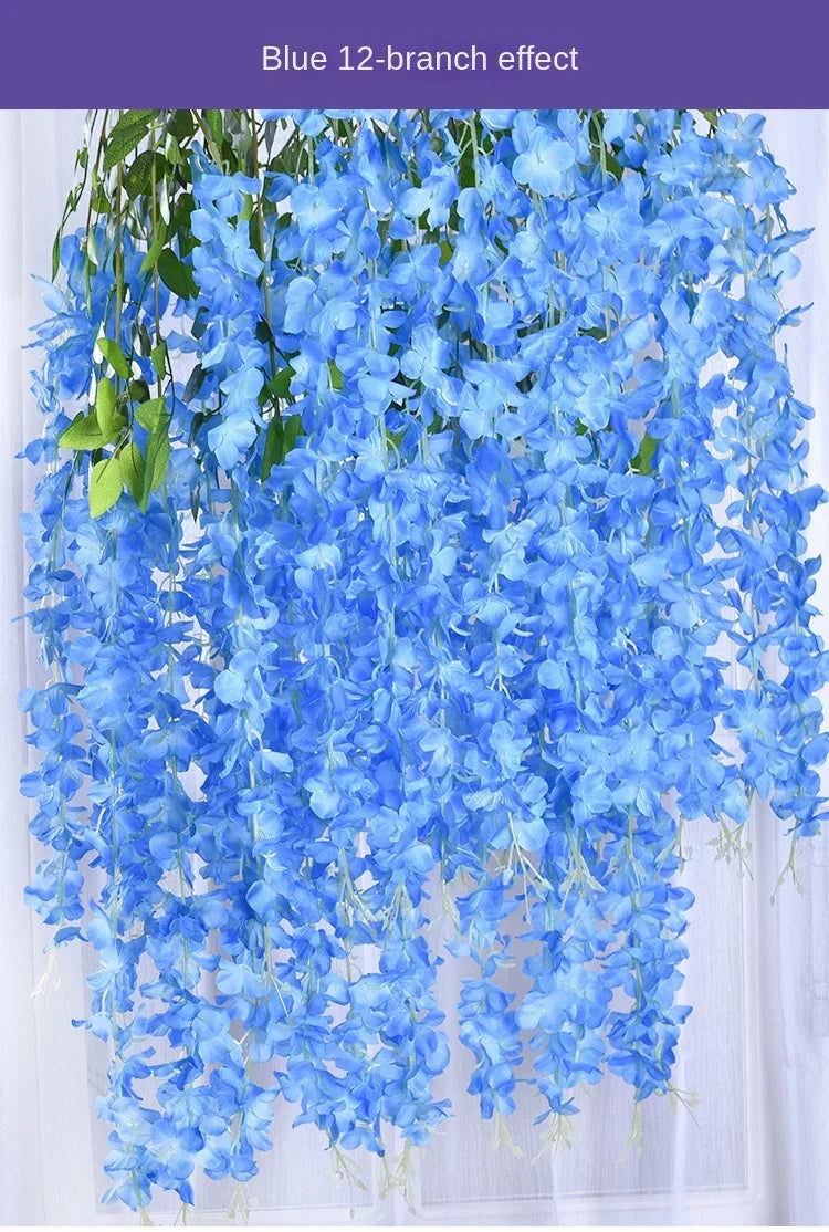 Silk Wisteria Hanging Vines – 110cm Artificial Flower Garland for Wedding Decor