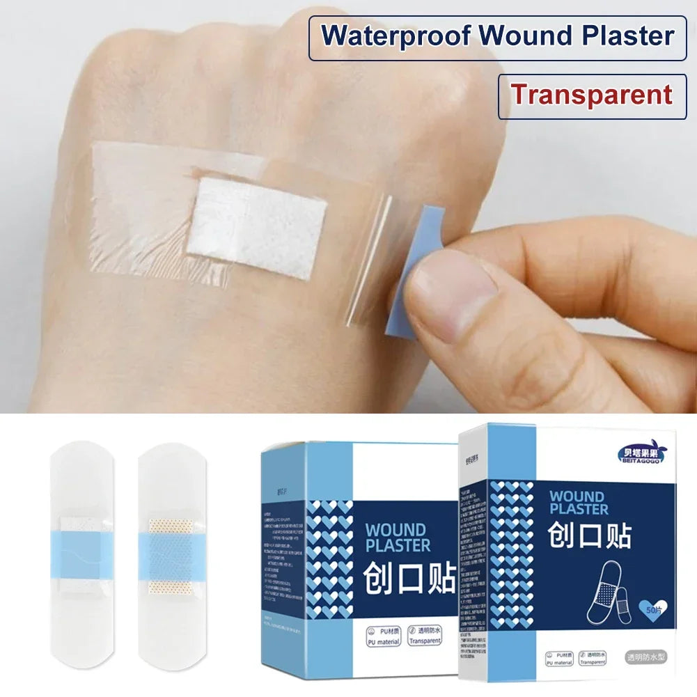 Waterproof Adhesive Bandages – Transparent Medical Dressing for Wound Care