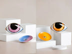 Ceramic Evil Eye Figurine – Lucky Amulet Ornament for Home Living Room Decor