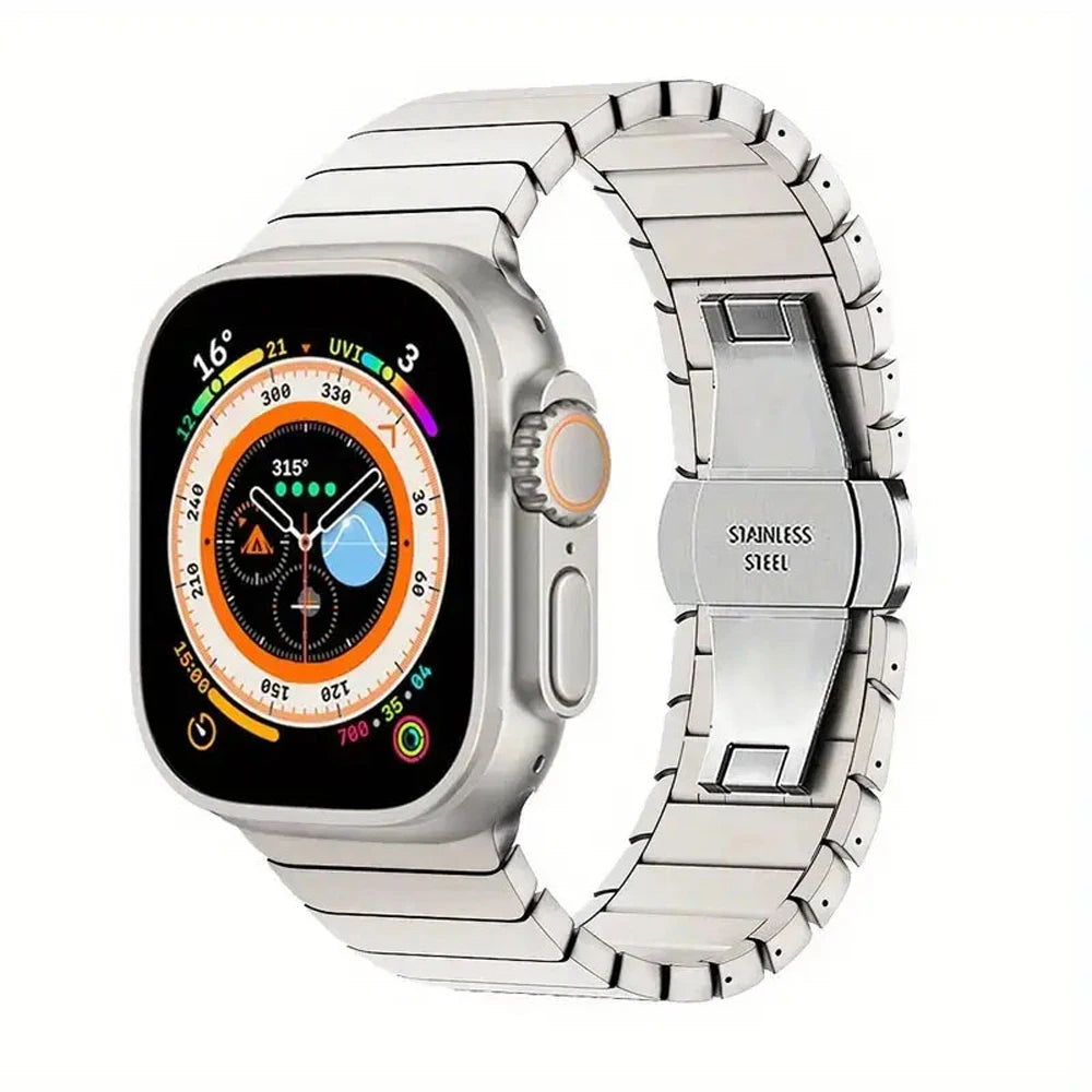 Titanium Apple Watch Band – Metal Replacement Strap for Series 1-10 and Ultra