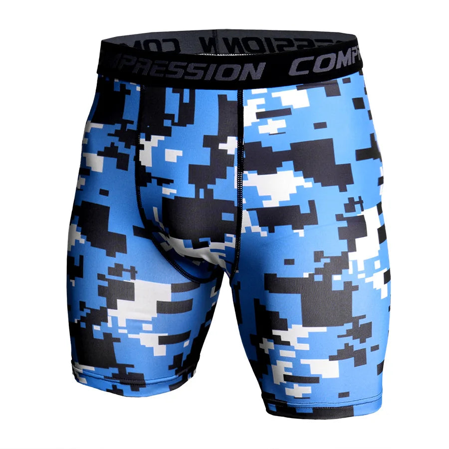 Compression Shorts – 3D Printed Camouflage for Gym and Bodybuilding